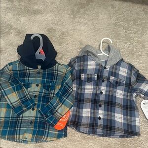 Plaid hoodie flannels